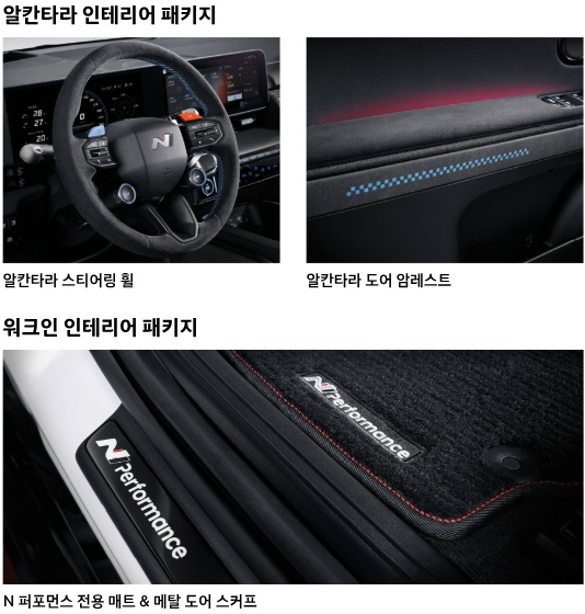 2026 아이오닉 5 N 알칸타라 인테리어 패키지, 워크인 인테리어 패키지 N 퍼포먼스 파츠