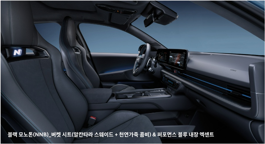 아이오닉 6 N 블랙 모노톤 내장 컬러