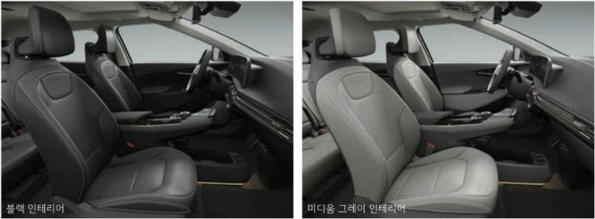 2026 EV6 블랙, 미디움 그레이 내장 컬러 및 시트