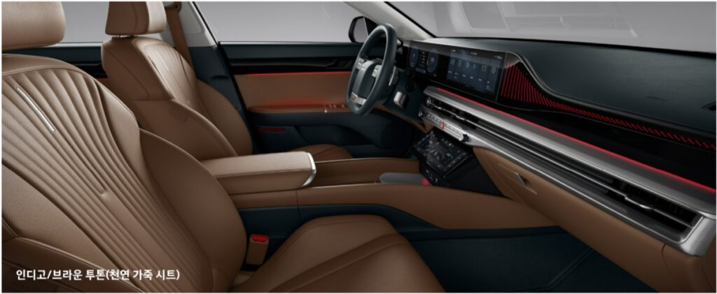 2026 그랜저 인디고/브라운 투톤 내장 컬러 및 천연가죽 시트