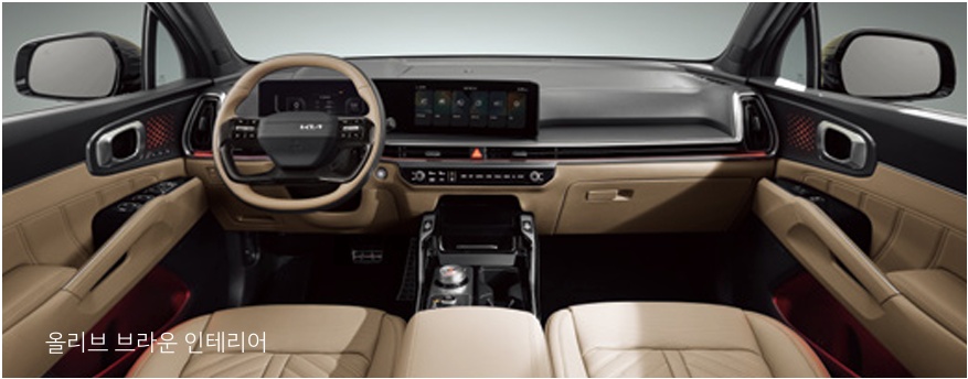 2026 쏘렌토 하이브리드 올리브 브라운 내장 컬러