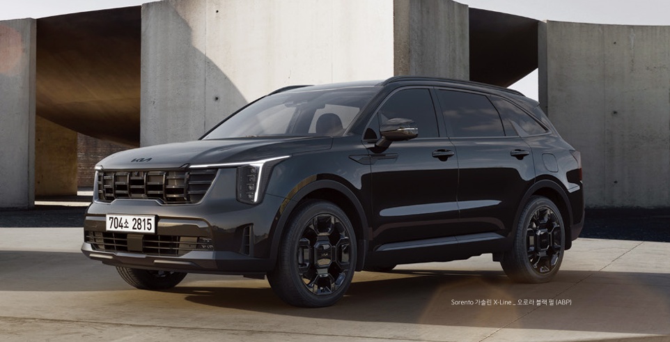 2026 쏘렌토 2.2 디젤 오로라 블랙 펄 외장 컬러