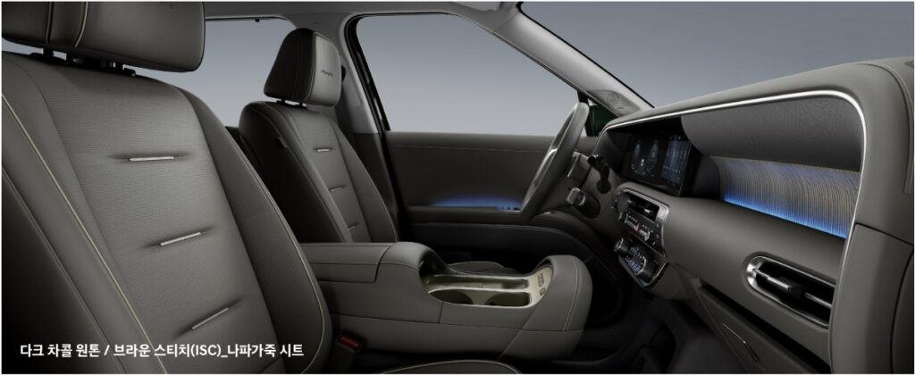 디 올 뉴 팰리세이드 가솔린 2.5 터보 캘리그래피 다크 차콜 원톤(브라운 스티치) 내장 컬러 및 나파가죽 시트