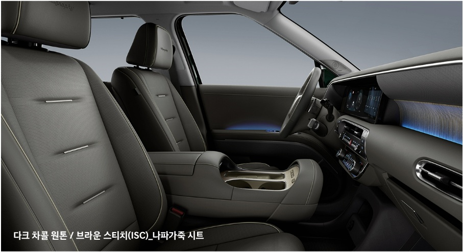 디 올 뉴 팰리세이드 가솔린 2.5 터보 캘리그래피 다크 차콜 원톤(브라운 스티치) 내장 컬러 및 나파가죽 시트