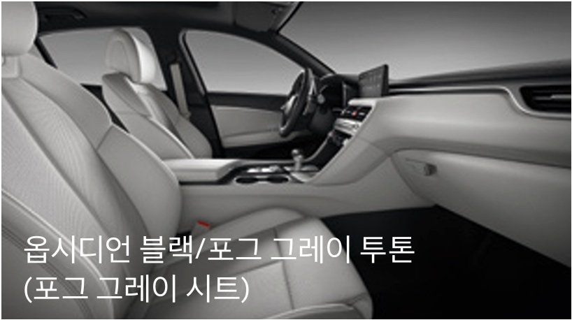 2026 G70 옵시디언 블랙/포그 그레이 투톤 내장 컬러 및 인조가죽 시트