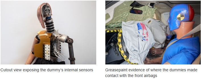 스몰 오버랩 전면 테스트 차량 평가 방법